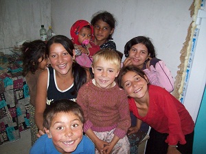 Amalia (upper left), her sister, Andreea (lower right), and their younger brother, Cale (lower left)